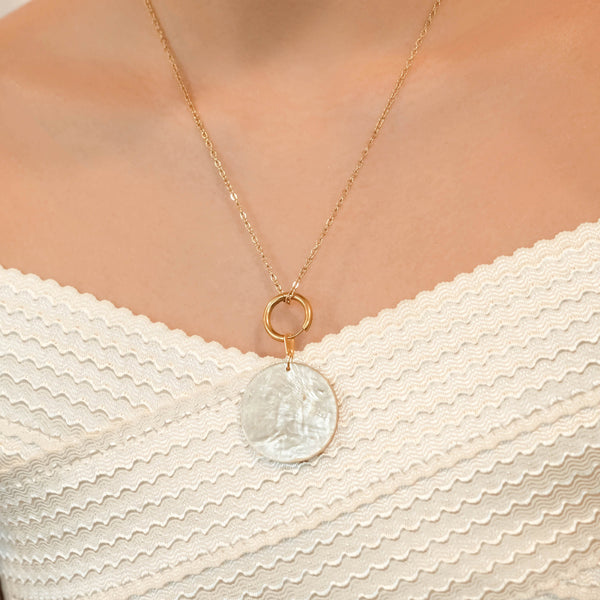 Capiz Cerco Pendant Necklace